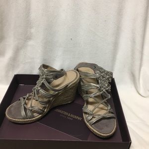 Johnston & Murphy strapy wedges